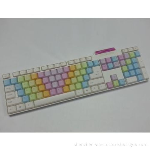 2.4G Wireless Keyboard with Colorful Keys, Fashionable and Perfect